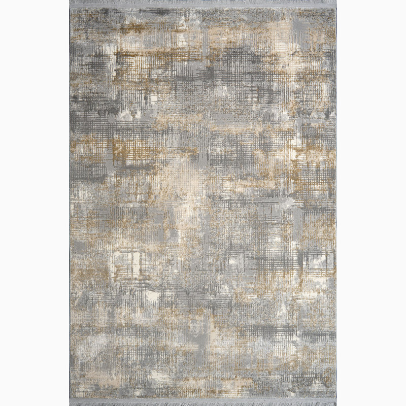 Luxurious Area Rug , Grey, Beige & Cream | 60% Polypropylene, 40% Polyester | 1700 g/m², 7 mm Pile Height, 320,000 Thread Points | Durable, Easy to Clean, Vacuum Friendly | Perfect for Living Room & Bedroom Décor