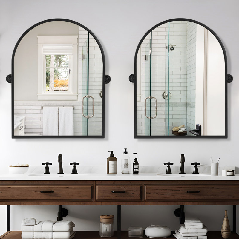 Miroir mural Avais, Noir, 36 po x 24 po