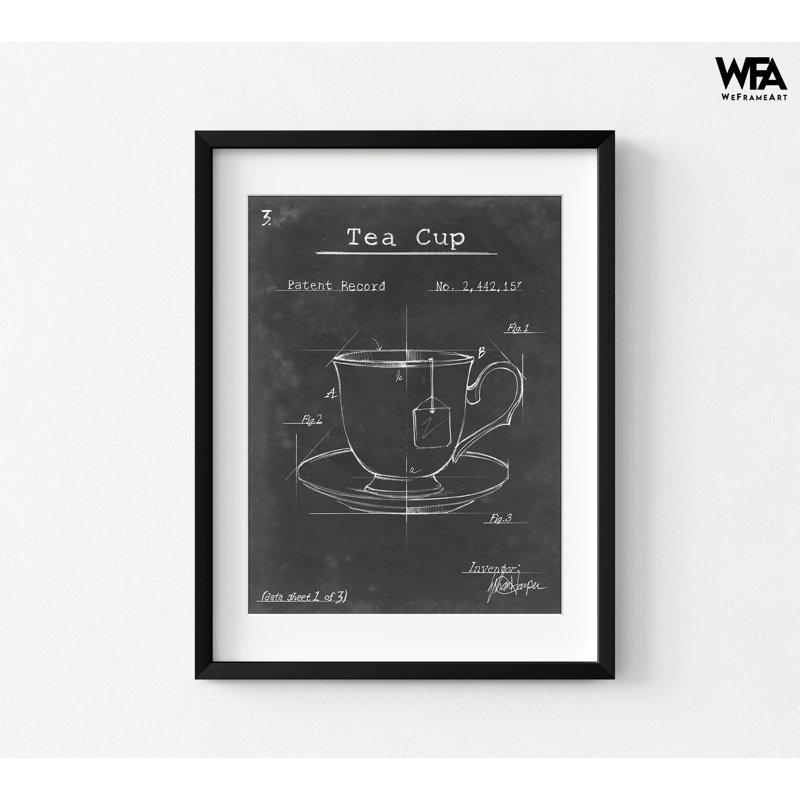«Morning routine I» par Ethan Harper, art mural café Cuppa Time, décor de cuisine tasse à thé, impression d'art de tasse à thé murale