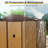Outdoor Metal Storage Shed with Sliding Door and foundation for Backyard, Patio, Lawn-114274643
