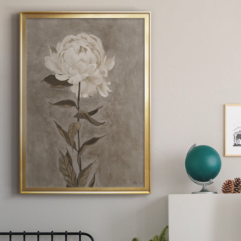 «PRÉTÉ COMME PEONY», reproduction encadrée de qualité supérieure, Doré, H 30,5 po x l 22,5 po