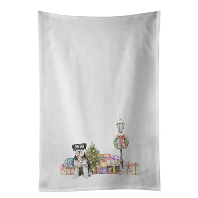 Ensemble de 2 serviettes de cuisine Schnauzer