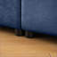Canapés modulaires | Canapé modulaire moderne 4 places avec rangement pour le salon, sièges profonds | Bleu | Chenille
