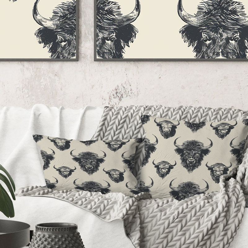 Coussin ivoire ivoire Buffalo