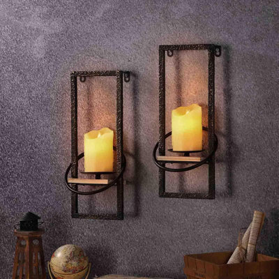 Wall Mounted Metal Candle Holder