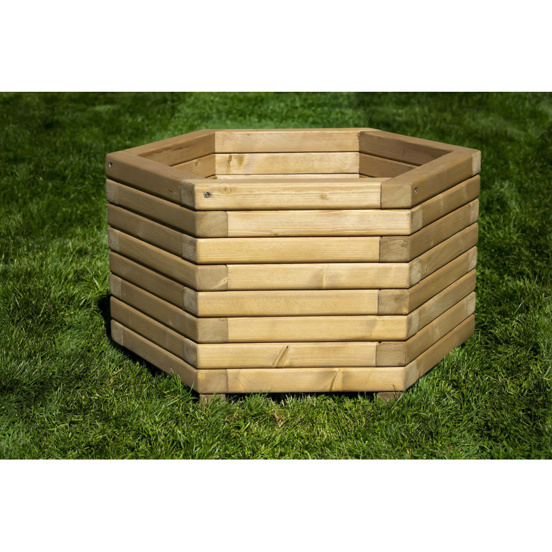 Buendia Handmade Wood Planter Box, 40cm H x 70cm W x 70cm D
