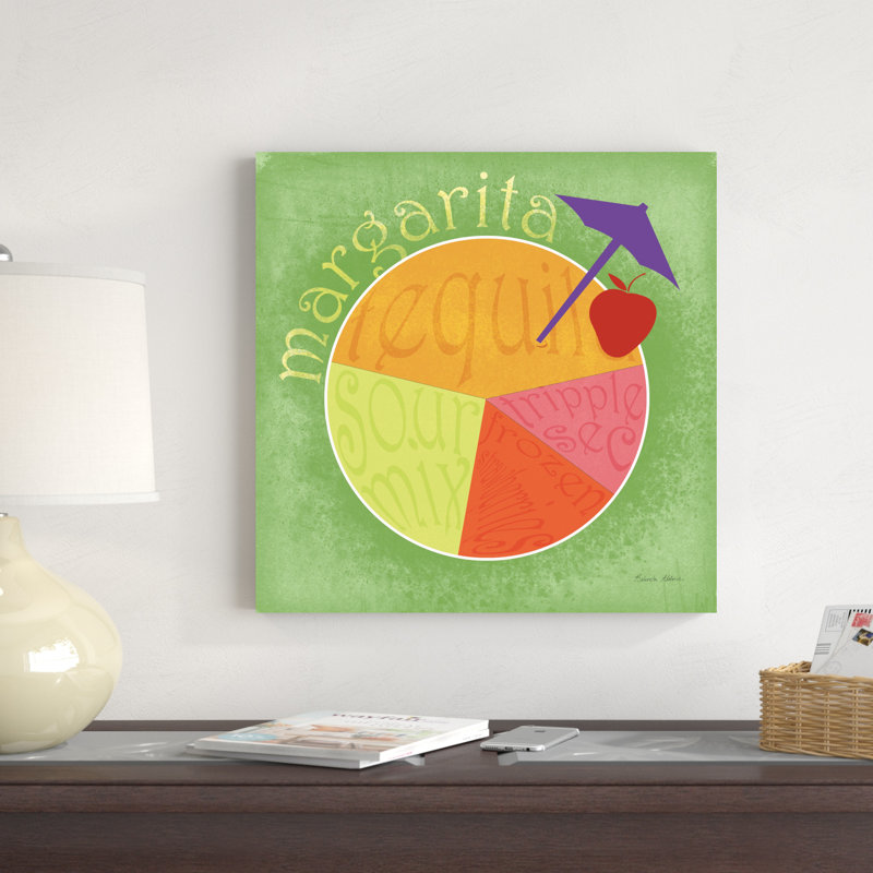 Coucher de soleil margarita cocktail, H 20 po x l 20 po x P 1,25 po