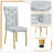 Modern 63" Faux Marble Dining Table Set with Spring-Supported PU Leather Chairs-117431213-131316160-131316161