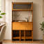 Table pliante en bambou avec tablettes de rangement pour petits espaces Bureau à domicile