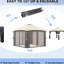 Tente d'auvent escamotable avec filet 10 'X