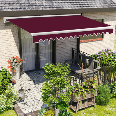 Dakota Fields 395 cm W x 300 cm D Retractable Patio Awning