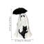 Fantôme avec figurine, statue d'Halloween gothique en résine avec parasol, fantôme effrayant et décoration pour la maison