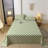 Grid Sheet Set 4 PCs Bedding Sheet Set 1 Fitted Sheet 1 Flat Sheet 2 Pillowcases-115839520-115839528