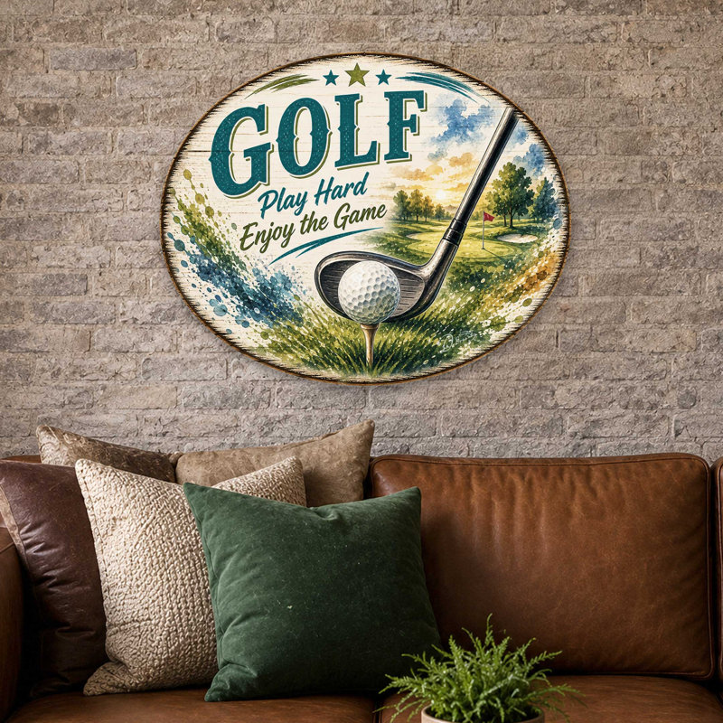 Golf Jouez fort Profitez du jeu Décoration murale par G. Debrekht