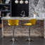 2 sièges pivotants réglables revêtus de velours de couleur jaune - Base en métal avec fonction et repose-pieds Hauteur de l'assise relevable en mousse de qualité et revêtement moelleux 2 tabourets de bar avec coussins rotatifs à 360 °-987095109
