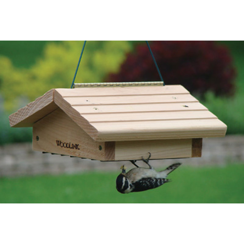 Wood Hanging Suet Bird Feeder