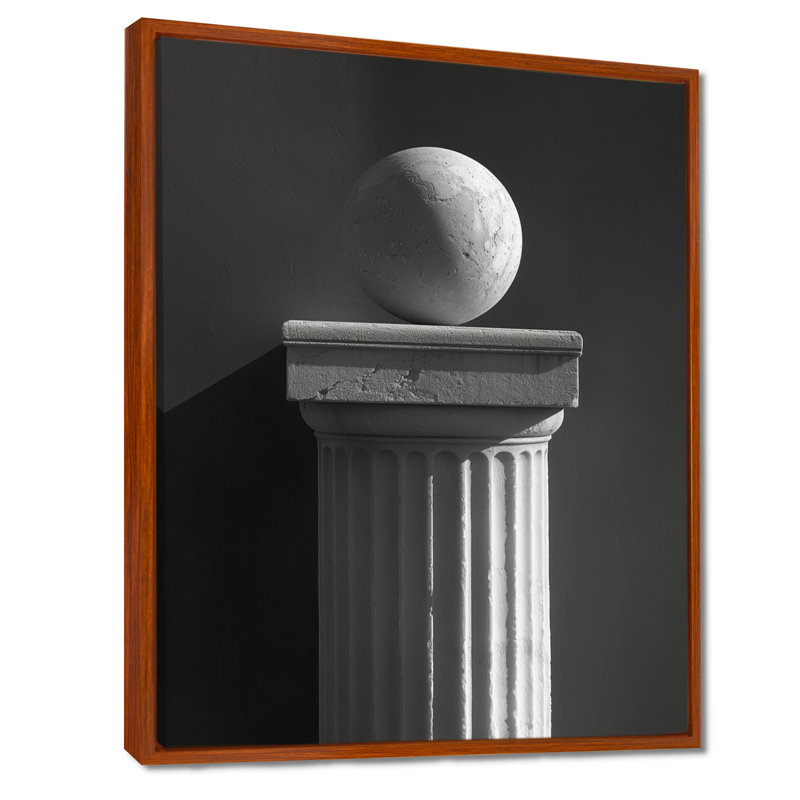 Monochromes architecturaux, art mural II, H 12 po x l 20 po, Cadre simple noir