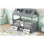Structure de lit simple en bois, gris