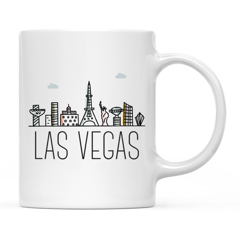 Tasse à café Colorful City Skyline, Las Vegas