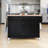 Kitchen Island Cart With Wood Top Coffee Station Rolling Kitchen Cart 4 Door Cabinet And Two Drawers-1417135108