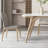 Small flat ash wood rectangular dining table set-110486508
