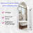 24X36 Inch Arched Recessed Medicine Cabinet, Metal Framed Bathroom Wall Cabinet With Mirror And Adjustable Shelves, Wall Mirror With Storage For Bathroom, White-509461239