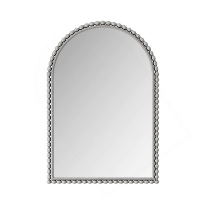Iron Art Arch Vintage Vanity Mirror, Wall Hanging, Placed On The Table, Suitable For Living Room, Bedroom, Bathroom (Silver)