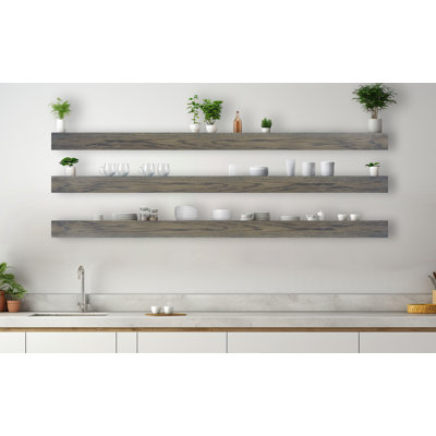 3 Piece Oak Floating Shelf