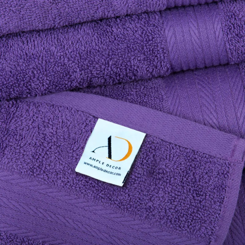 Ensemble de serviettes 100% coton doux et épais Como, Noir, Ensemble 6 serviettes de bain