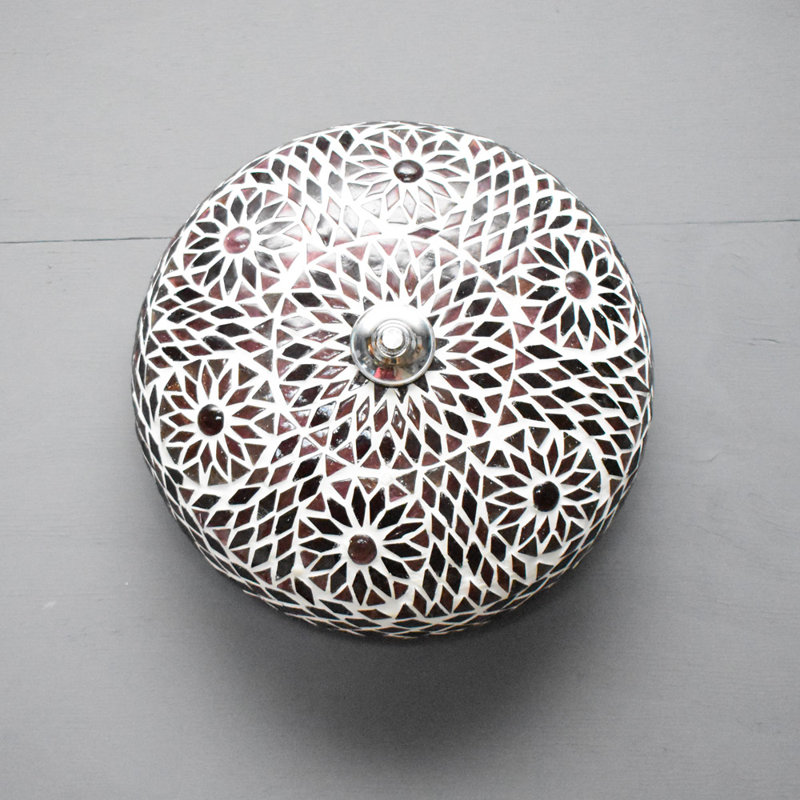 Chewelah Glass Flush Mount, Purple