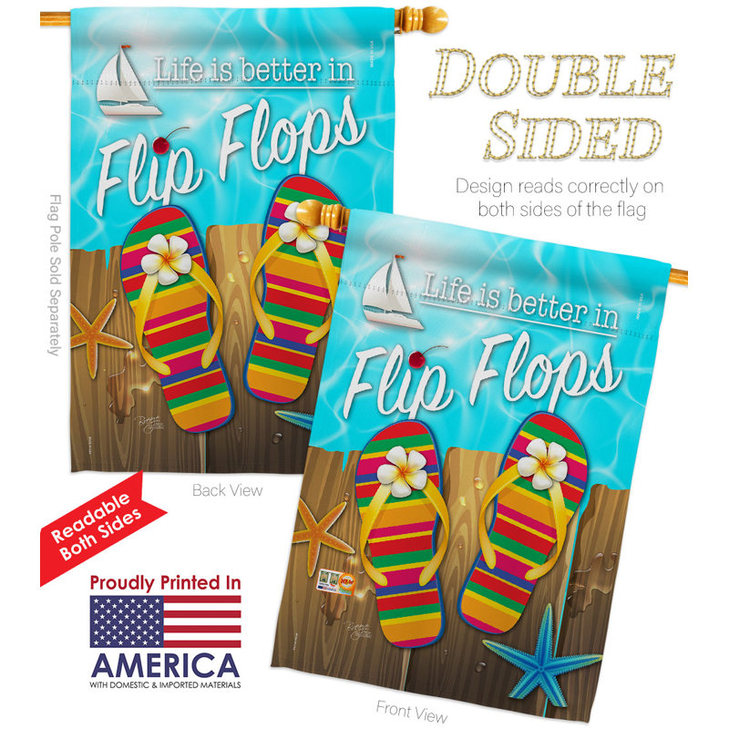 Double Sided 40'' H x 28'' W Polyester House Flag