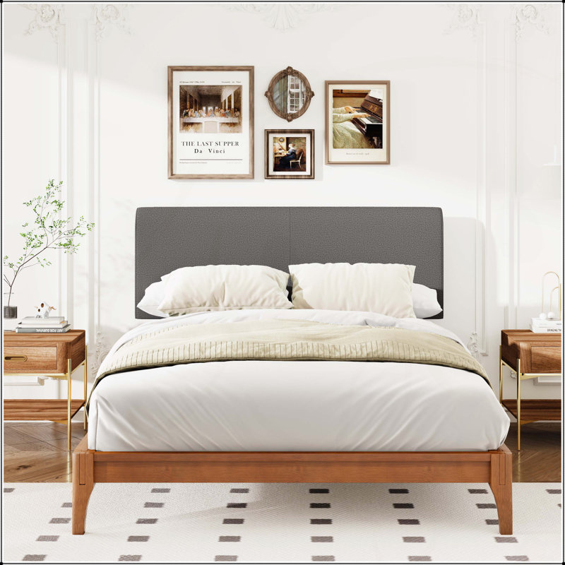 Bamboo Adjustable Headboard, Grey, King