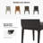 Arria 33”H Modern Faux Leather Dining Chair With Curved Backrest (Set of 4)-925588723