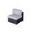 Coussin blanc / cadre noir sélectionné