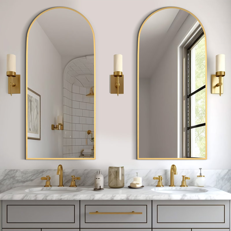 Miroir mural Margulies, Or, H 47 po x l 22 po