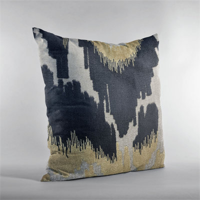 Abstract Linen Outdoor Throw Pillow