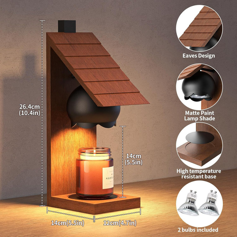 Lampe chauffe-bougie en bois