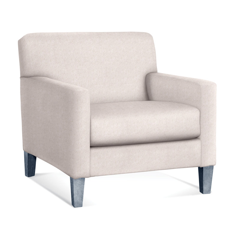 Tampa Upholstered Armchair, White Sugar Performance; 0863-91, Flax