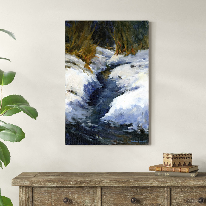 Neige sur les rives, H 36 po x l 24 po x P 1,25 po