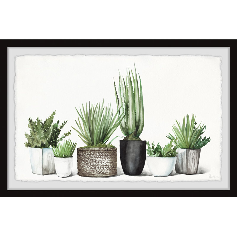 Soothing Greens by Parvez Taj - Single Picture Frame Painting, 20cm H x 30cm W