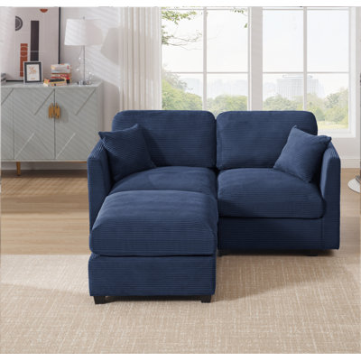 Tyani 66" Corduroy Loveseat Sofa Couch For Apartment, Living Room And Office