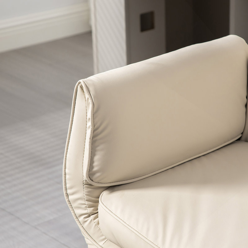 Fauteuil pivotant avec accoudoirs ajustable avec repose-tête Criss Cross, Beige