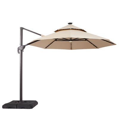 Stephi 118'' Lighted Cantilever Umbrella