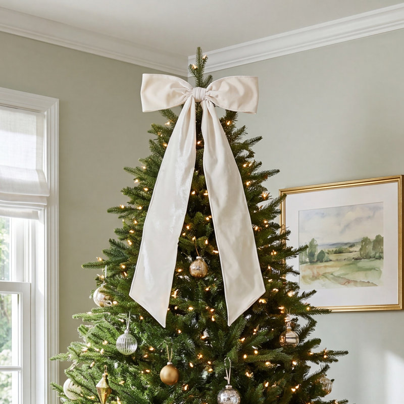 White Fabric Bow with Iron Frame