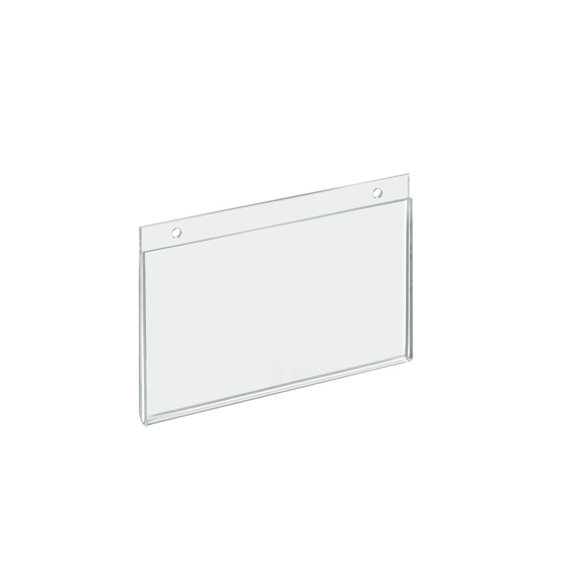 Clear Acrylic Horizontal Wall Mount Sign Holder, 8.5" x 5.5", Set of 10