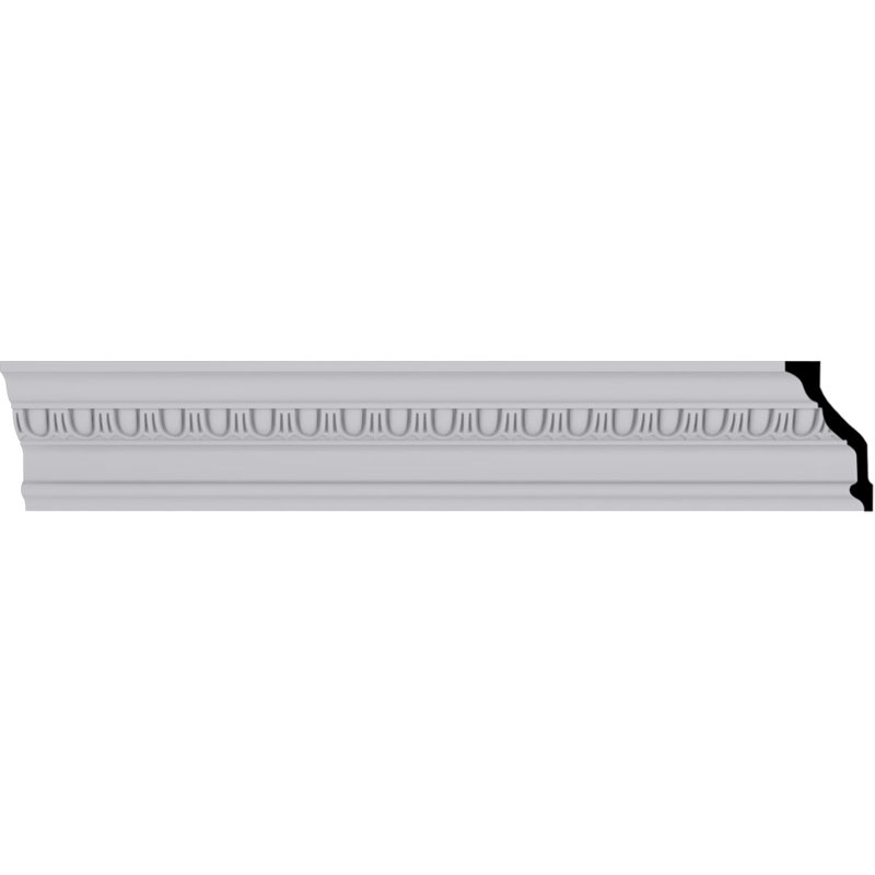 White Egg & Dart Crown Moulding 94.5"