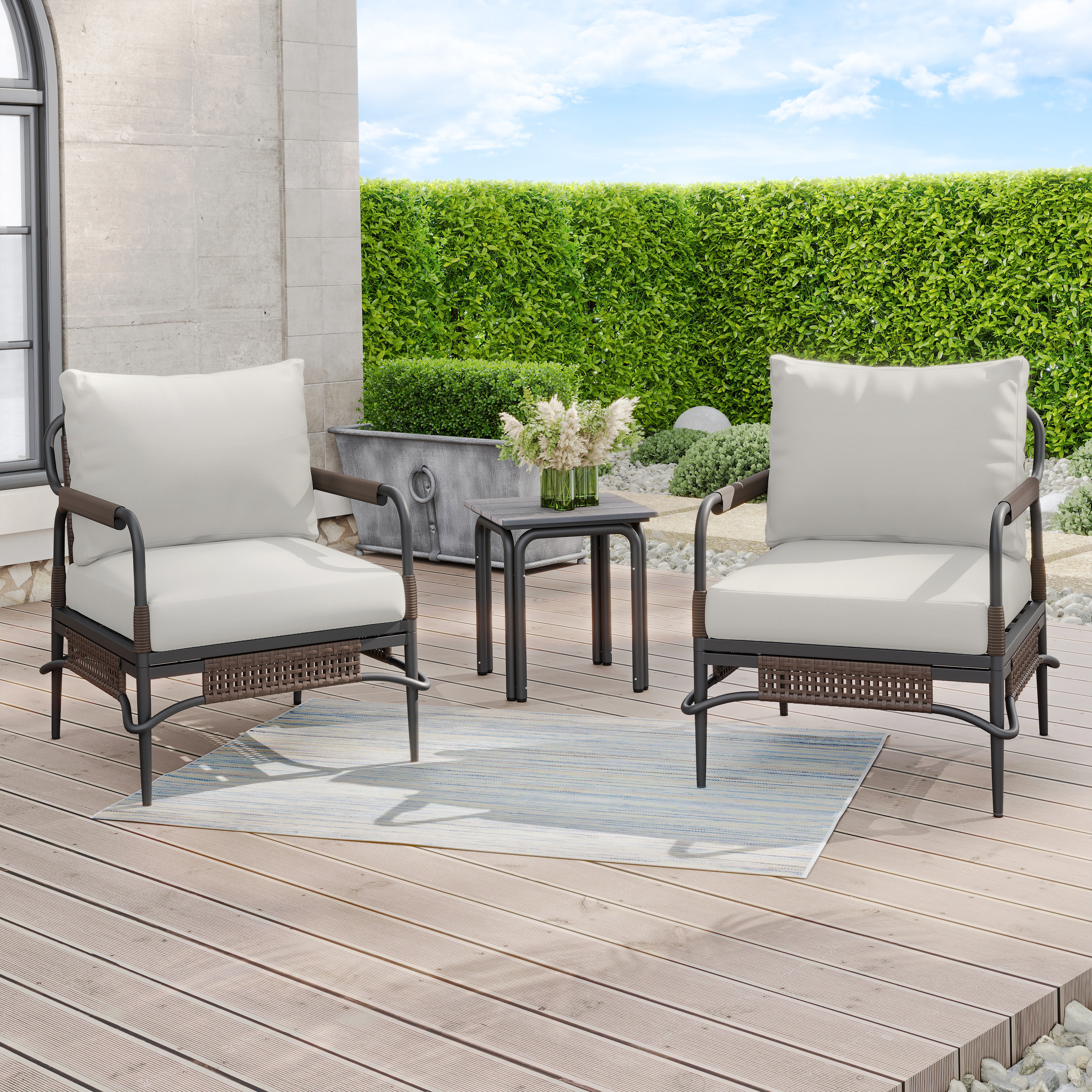 Two seat outdoor setting discount