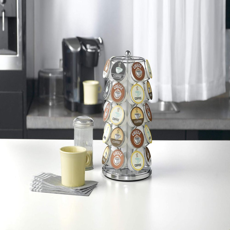 Rangement pour 35 dosettes de café, Chrome chrome