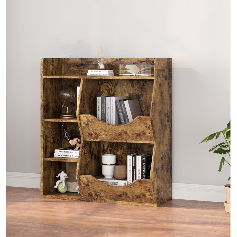 5-cubby Kids Bookshelf And Bookcase For Boys And Girls, Brown
