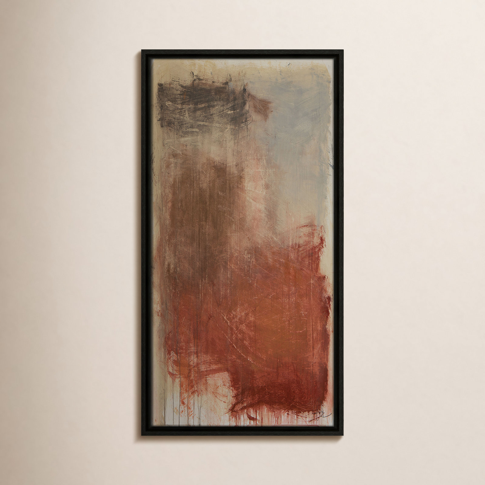 Colin "Autumn Over The Riviera" Print, 25.5" H x 13.5" W, Espresso